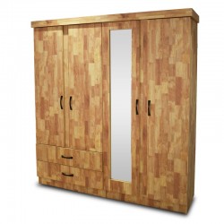 Walton 4 Door Wardrobe  Joint Wood Grey