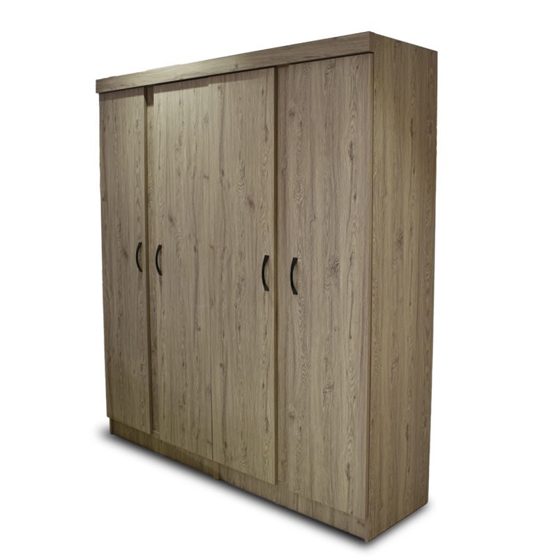 Preston 4Dr Wardrobe Sand Ash Plywood Preston 4Dr Wardrobe Sand Ash Plywood