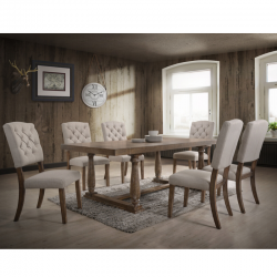 Duke Table and 6 Chairs MDF/Rubberwood
