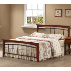 Eva Bed 160x200 cm Black Metal