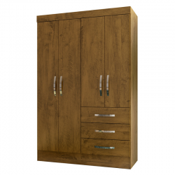 Sino Wardrobe 4 doors Walnut