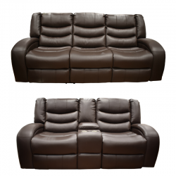 Veneto Sofa 3+2 Brown Leather Gel