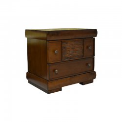 Saria Bedside Table Brown Rubberwood/MDF