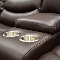 Veneto Sofa 3+2 Brown Leather Gel
