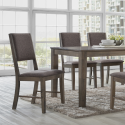 Silver Table and 6 Chairs White Wash Choco