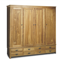 Essex 4 Doors Wardrobe In Teak